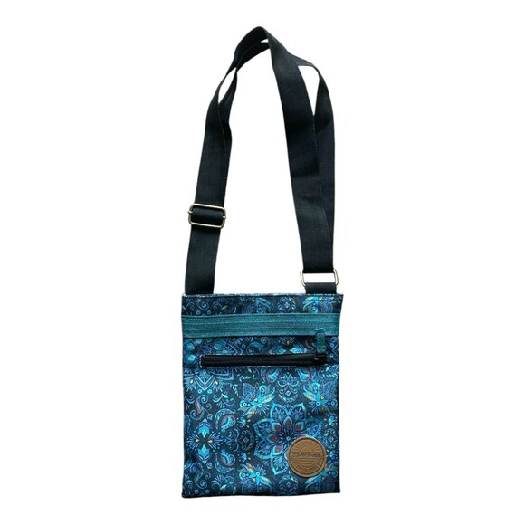 Dakine Blue Jive Magnolia  Adjustable Crossbody Bag Zip Closure - Picture 1 of 8